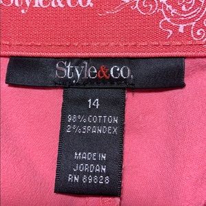 Style & Co Pants - Pink cotton mix capris Style & Co Pants - Pink cotton mix capris